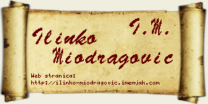 Ilinko Miodragović vizit kartica